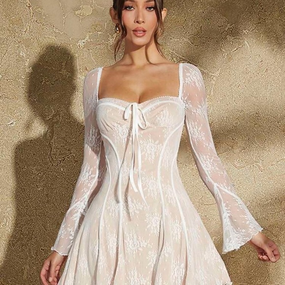 Dresses & Skirts - Elegant White Lace Dress